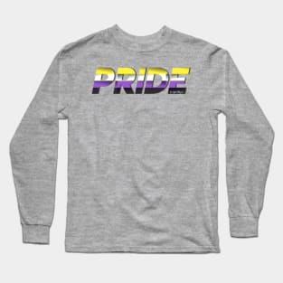 LGBTQ+ PRIDE: Non Binary Pride Flag Long Sleeve T-Shirt